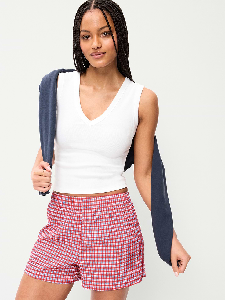 Image number 3 showing, Seersucker Boxer Pajama Shorts
