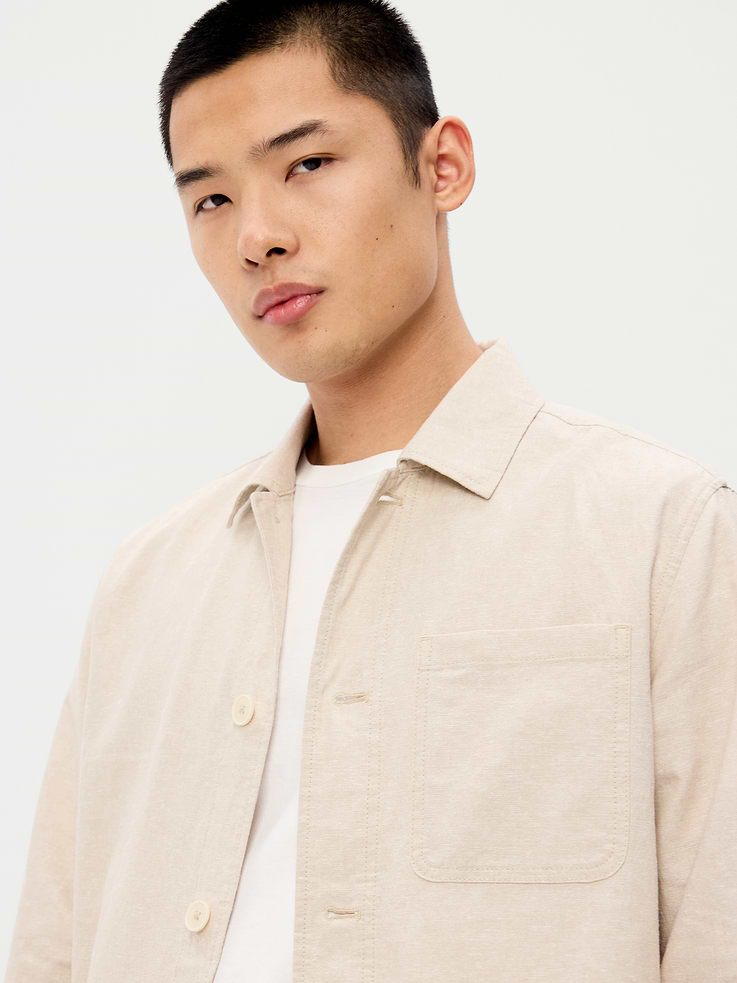 Image number 4 showing, Linen-Blend Chore Jacket