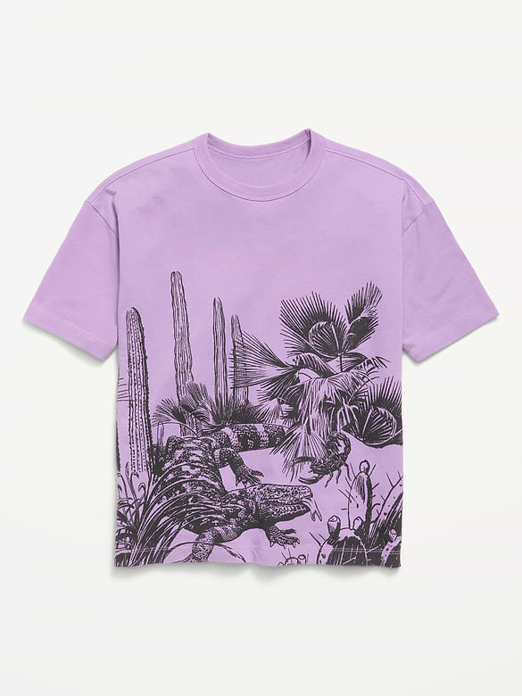 Oversized Short-Sleeve Graphic T-Shirt for Boys