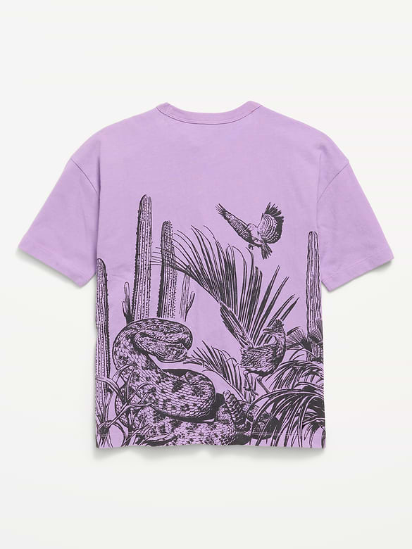 Oversized Short-Sleeve Graphic T-Shirt for Boys