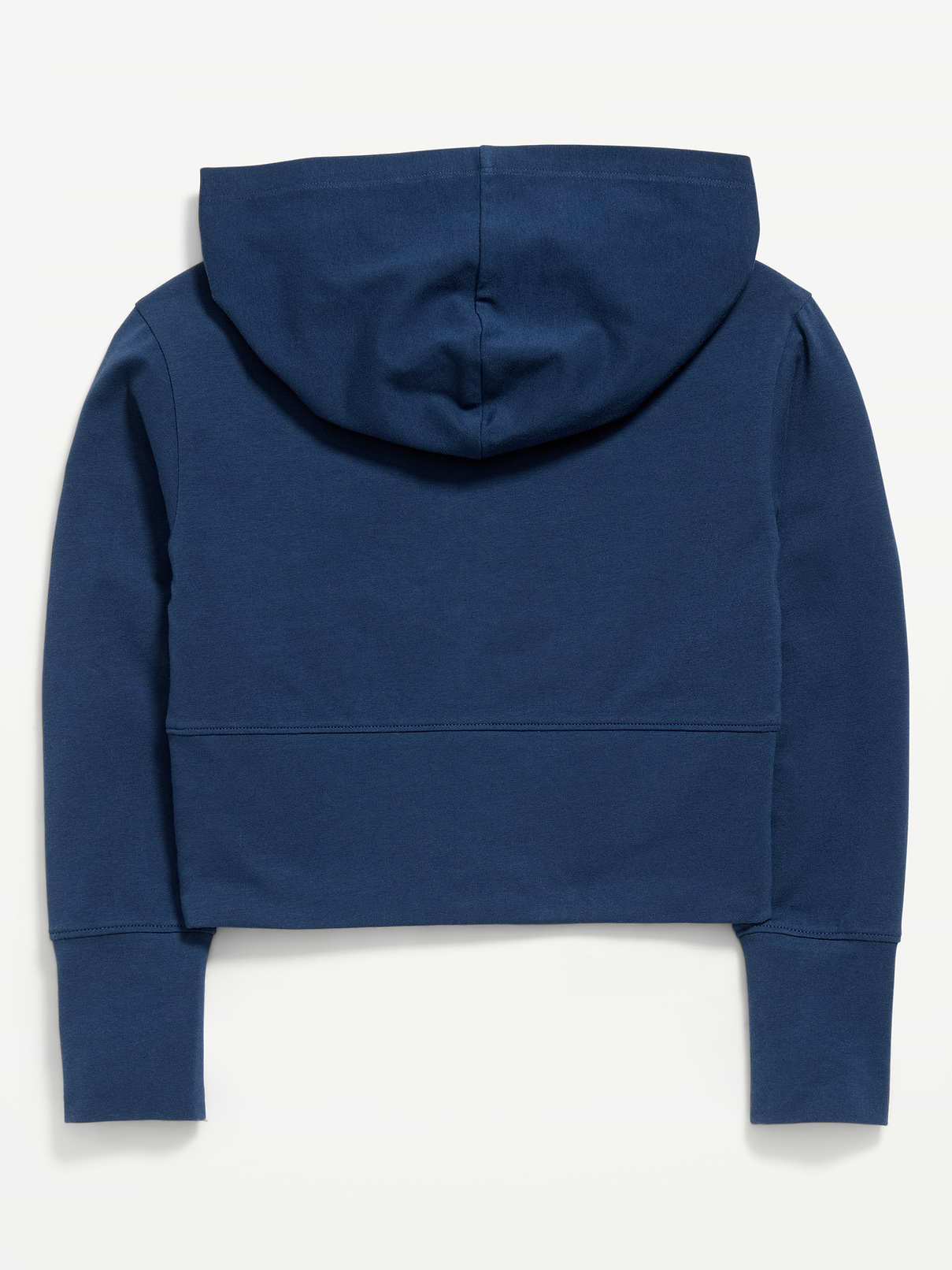 Image number 3 showing, Fitted Cropped 2-Way-Zip Hoodie for Girls