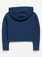 Image number 3 showing, Fitted Cropped 2-Way-Zip Hoodie for Girls