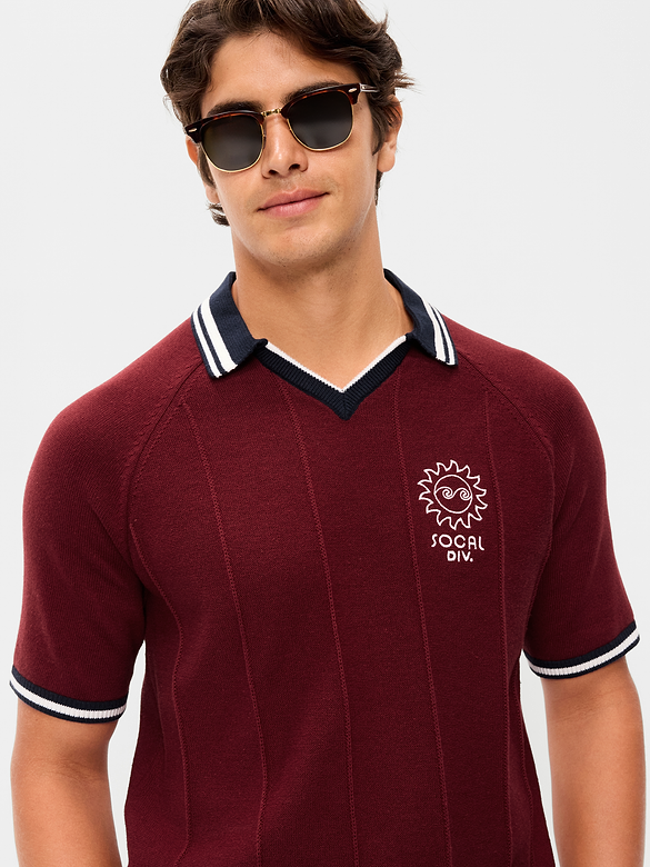 Chandail à col polo de style rugby
