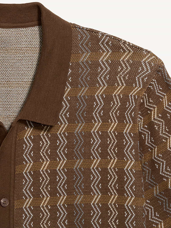 Short-Sleeve Sweater Shirt
