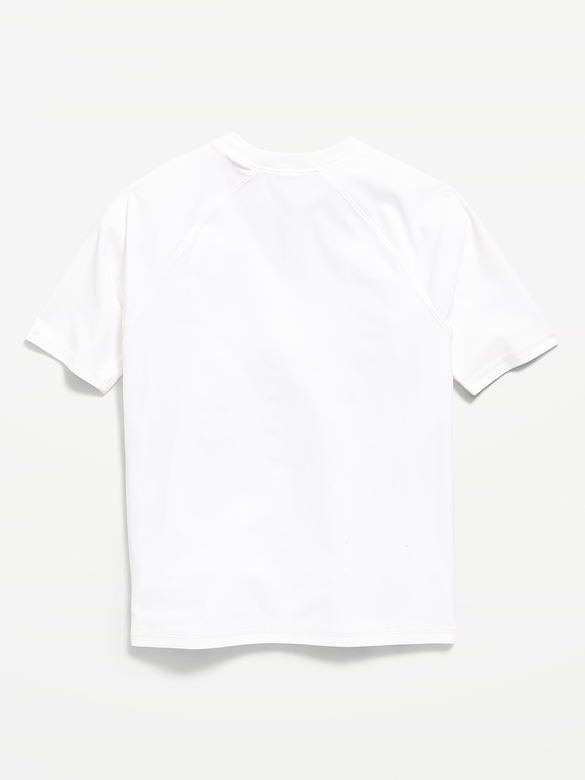 Short-Sleeve Graphic Rashguard Swim Top for Boys