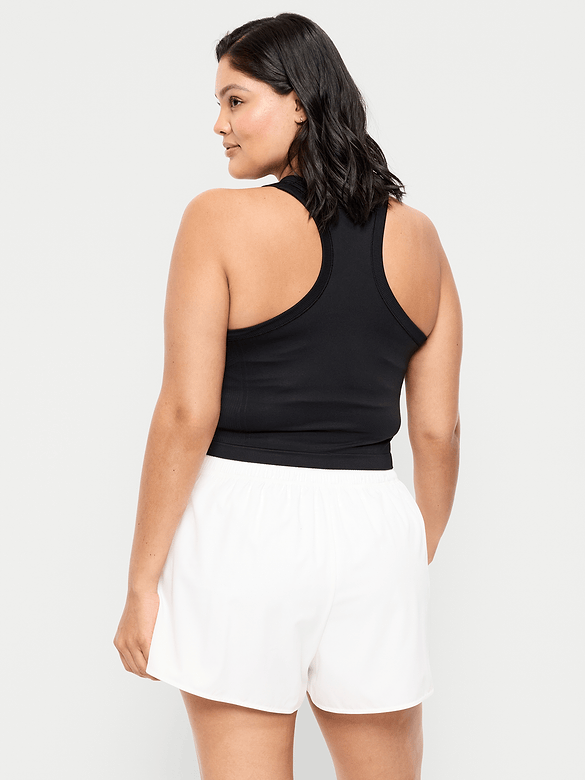 Seamless Fitted High-Neck Crop Top