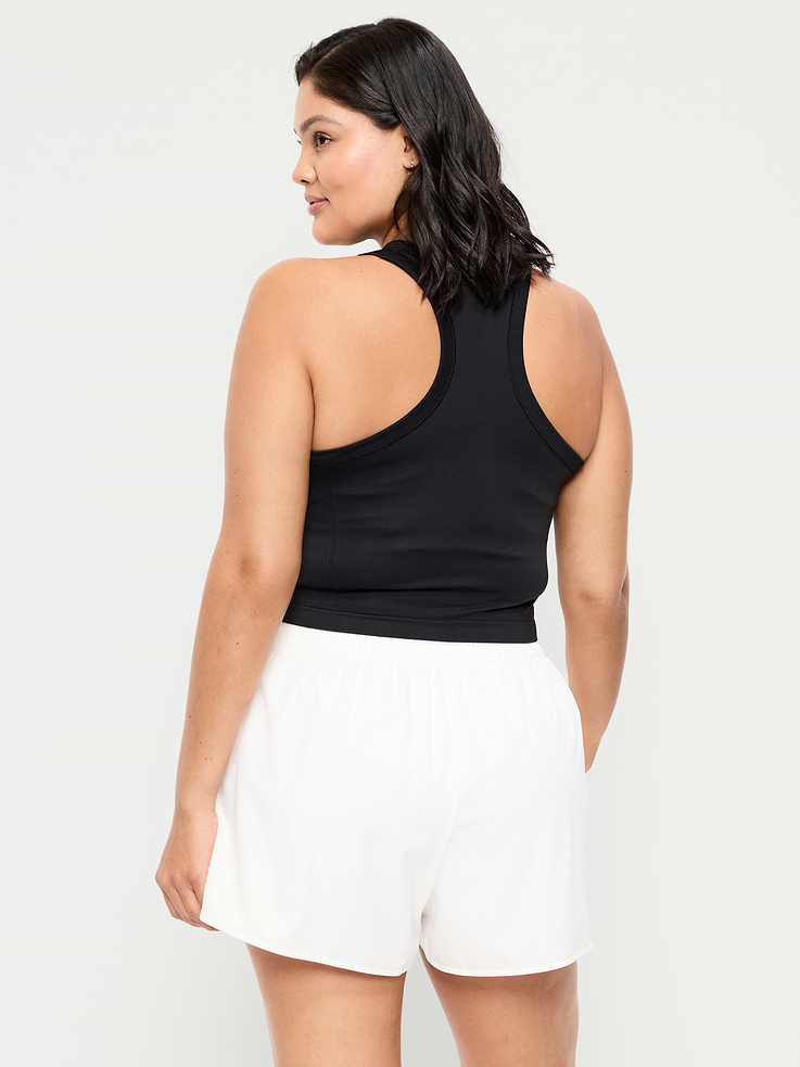 Image number 8 showing, Seamless Fitted High-Neck Crop Top