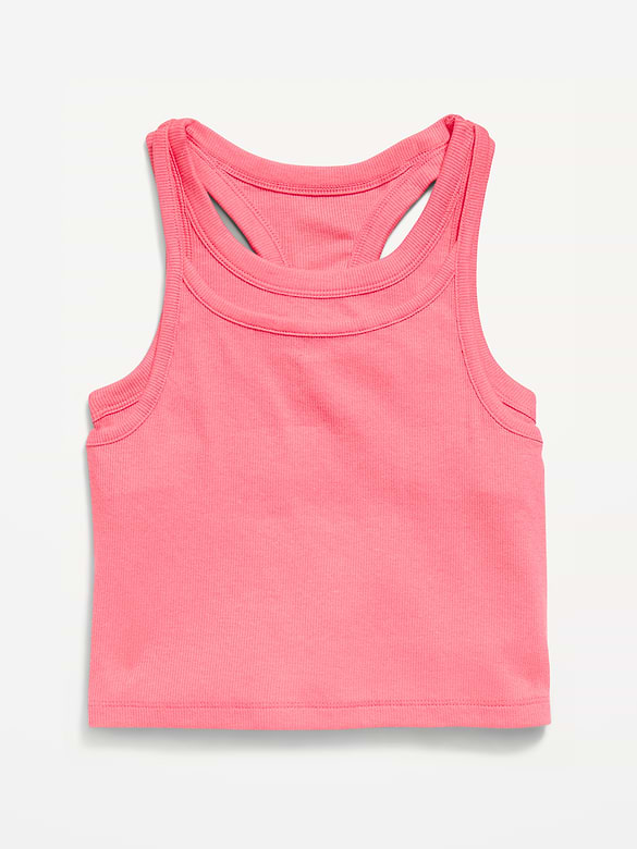 2-In-1 Ribbed Tank Top for Girls