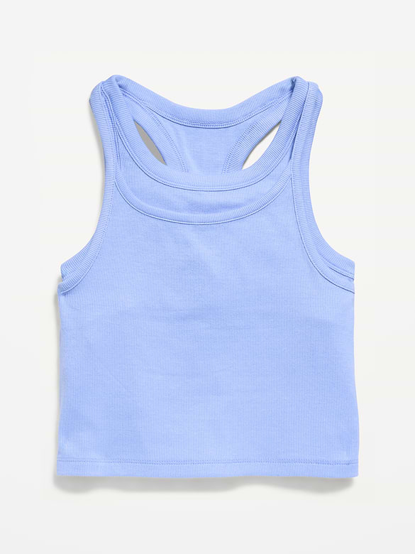 2-In-1 Ribbed Tank Top for Girls