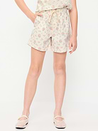 Image number 1 showing, Printed High-Waisted Twill Shorts for Girls