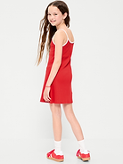 Image number 2 showing, Fitted Sleeveless Ribbed Swing Dress for Girls