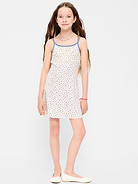 Image number 1 showing, Fitted Sleeveless Ribbed Swing Dress for Girls