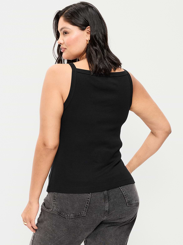 Snug Apron-Neck Tank Top
