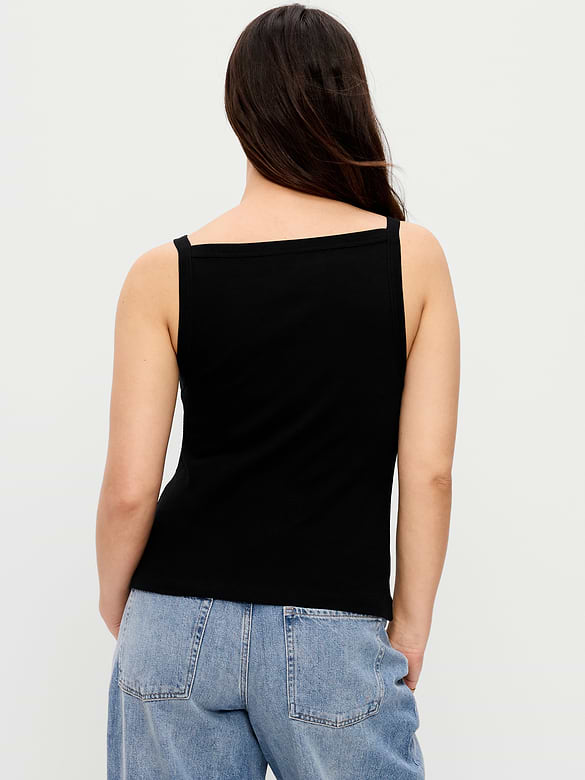 Snug Apron-Neck Tank Top