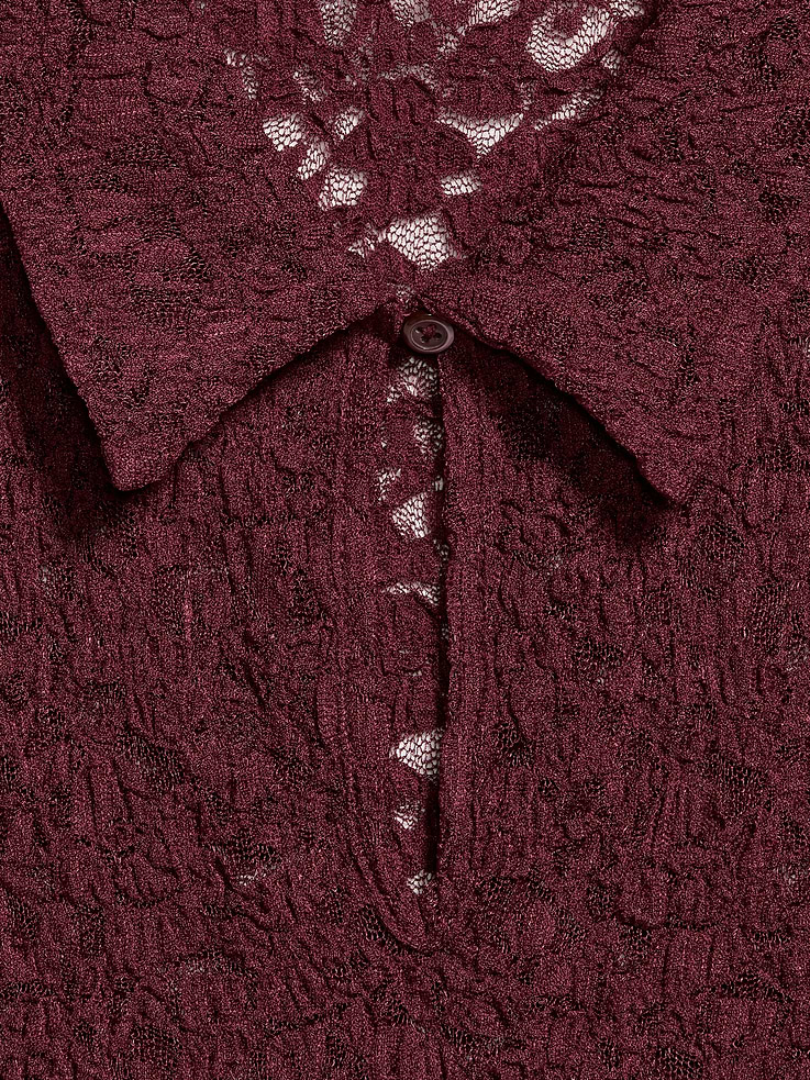 Image number 4 showing, Lace Keyhole Polo Top