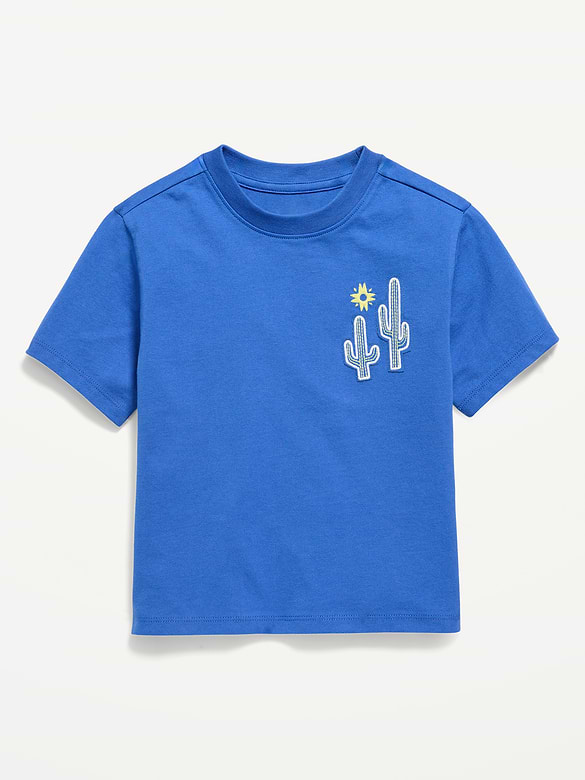 Oversized Short-Sleeve Graphic T-Shirt for Toddler Boys