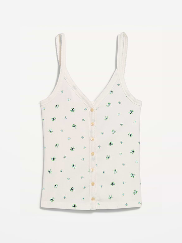 Button-Down Cami Tank Top