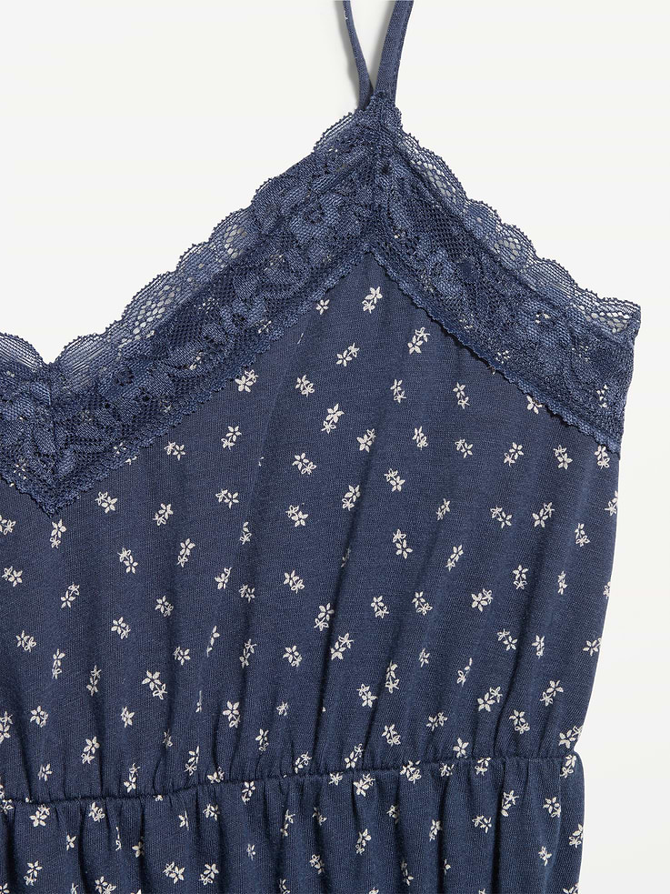 Image number 4 showing, Lace-Trim Smocked-Waist Tank Top