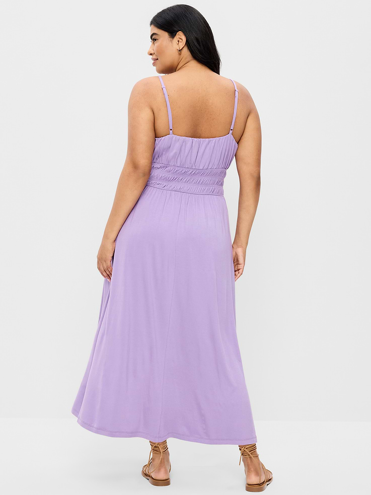 Image number 8 showing, Fit & Flare Jersey Smocked-Waist Midi Dress