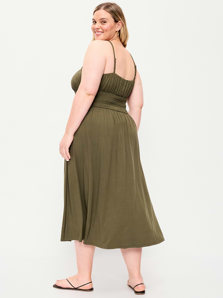 Image number 10 showing, Fit & Flare Jersey Smocked-Waist Midi Dress