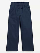 Image number 1 showing, School Uniform Baggy Wide-Leg Pull-On Pants for Girls