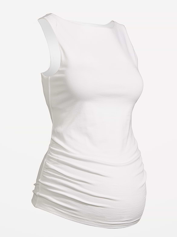 Maternity Hug Double-Layer Boat-Neck Top