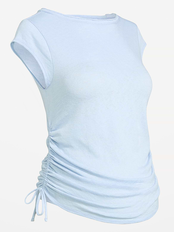 Maternity Side-Cinch Jersey Top