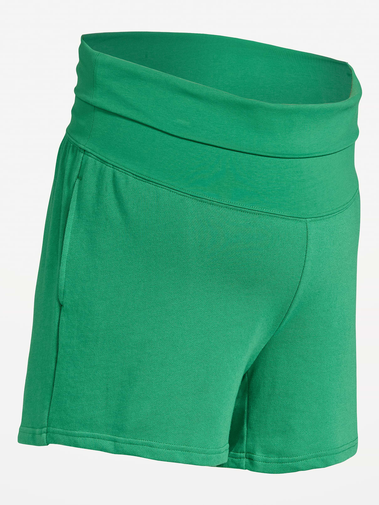 L'image numéro 2 présente Short en molleton à taille extensible de maternité, entrejambe de 12,5 cm