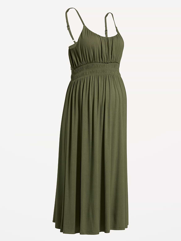 Maternity Smocked Fit & Flare Dress