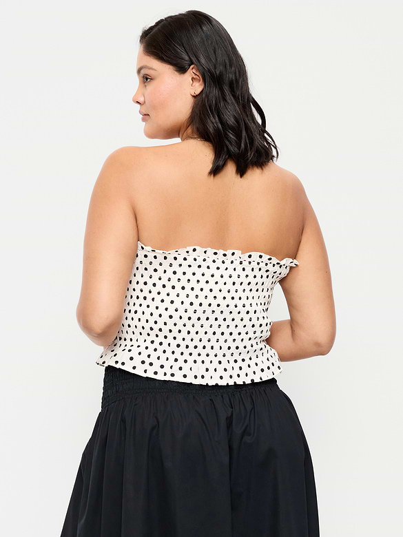 Bustier à corsage smocké