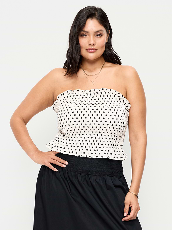 Bustier à corsage smocké