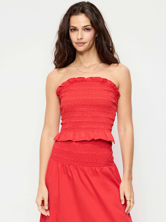 Bustier à corsage smocké