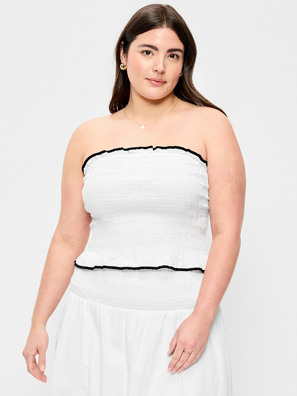 Bustier à corsage smocké