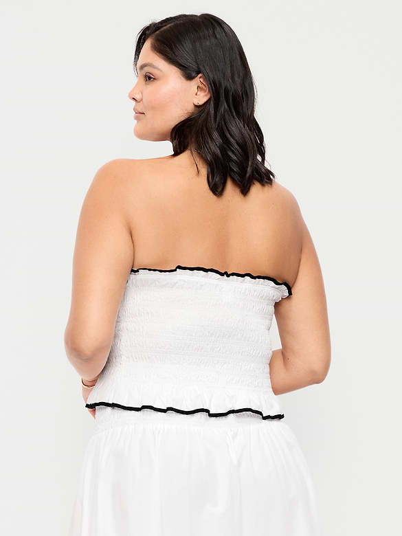 Bustier à corsage smocké