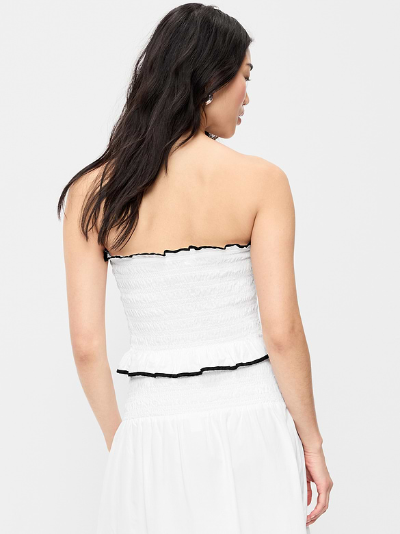 Bustier à corsage smocké