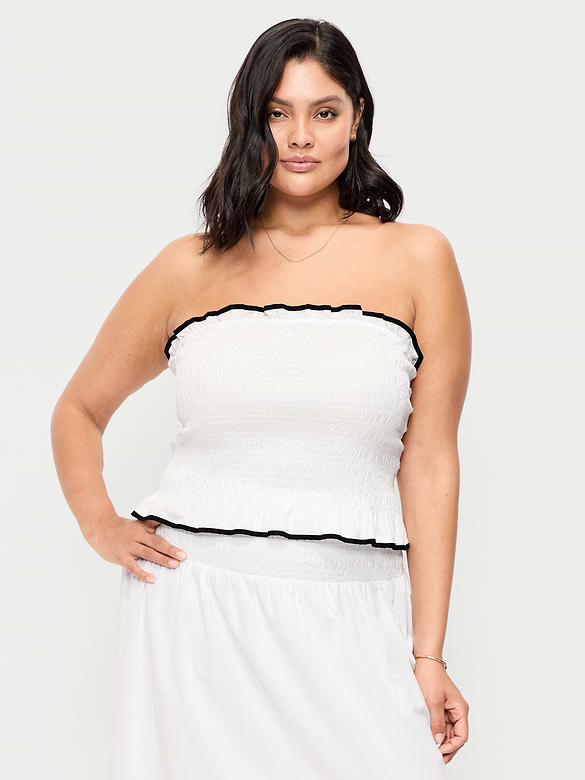 Bustier à corsage smocké