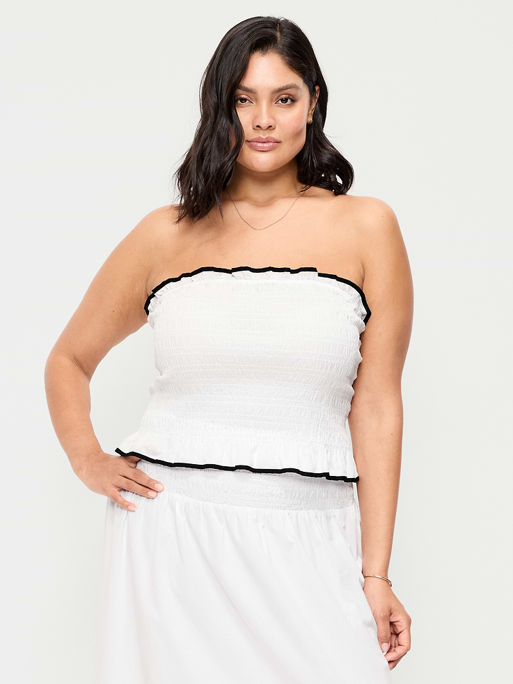 Image 7 of 8, Smocked Bodice Tube Top