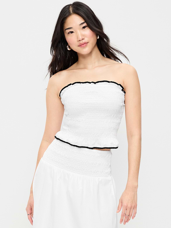 Bustier à corsage smocké