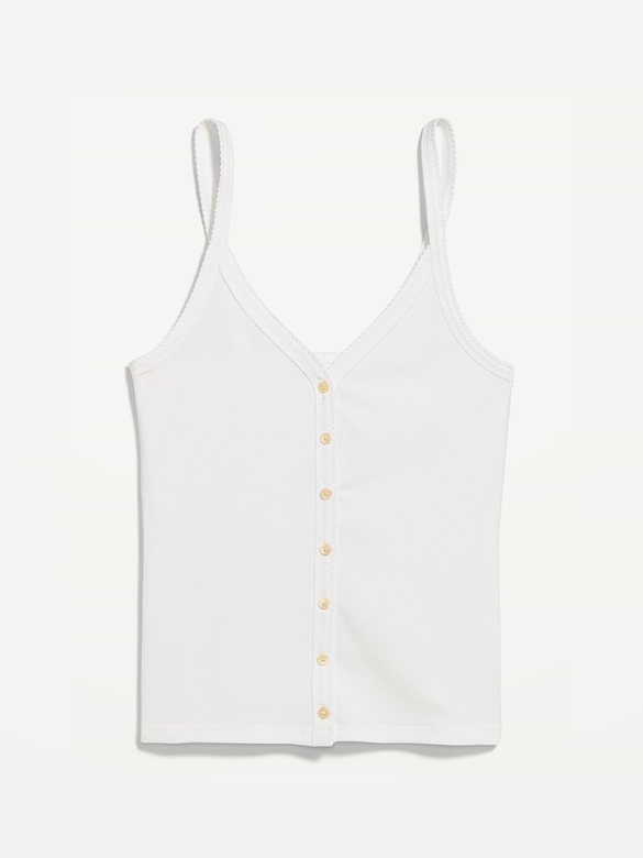 Button-Front Cami Tank Top