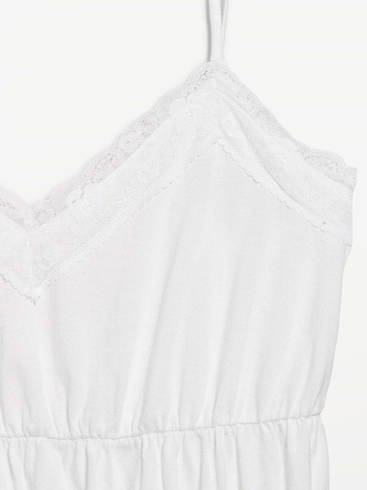Image number 4 showing, Lace-Trim Smocked-Waist Tank Top