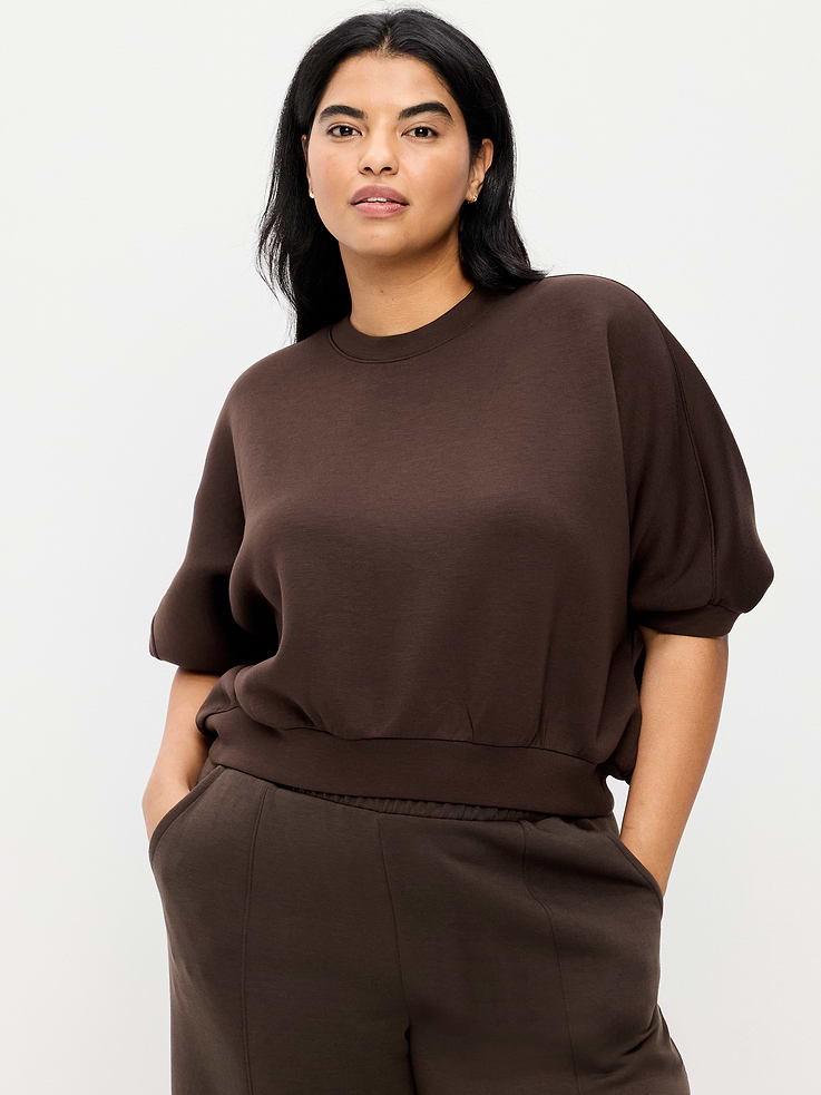 Image number 5 showing, Bounce Fleece Dolman-Sleeve Top