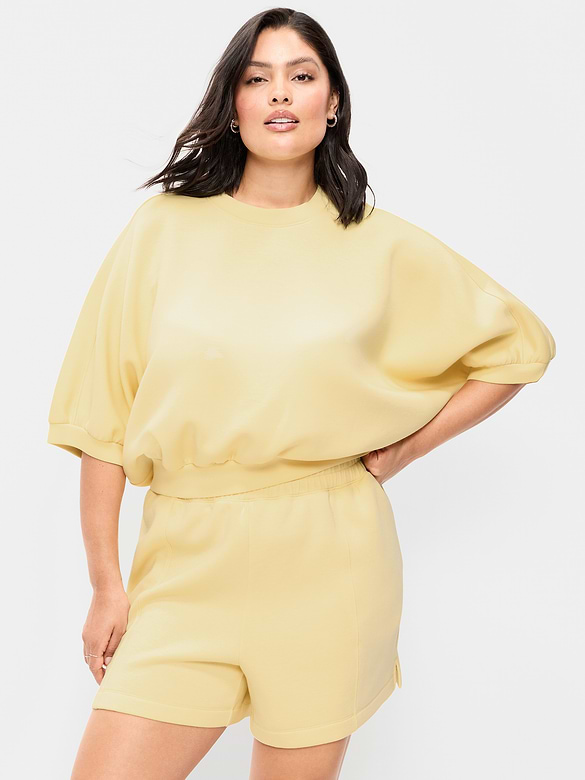 Bounce Fleece Dolman-Sleeve Top