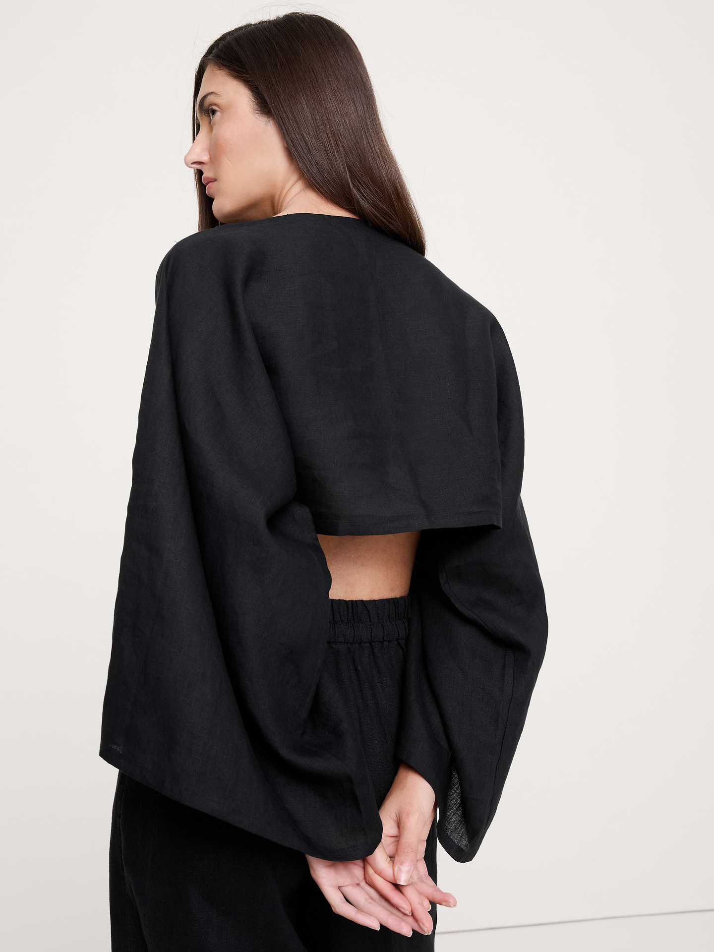 Image number 6 showing, Linen Cropped Boatneck Top