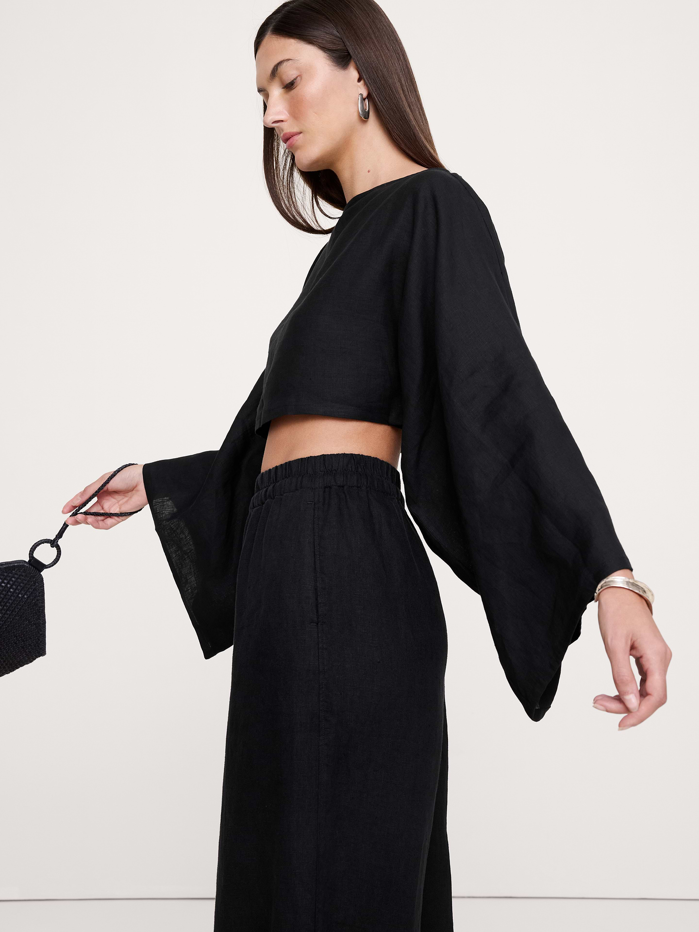 Image number 7 showing, Linen Cropped Boatneck Top