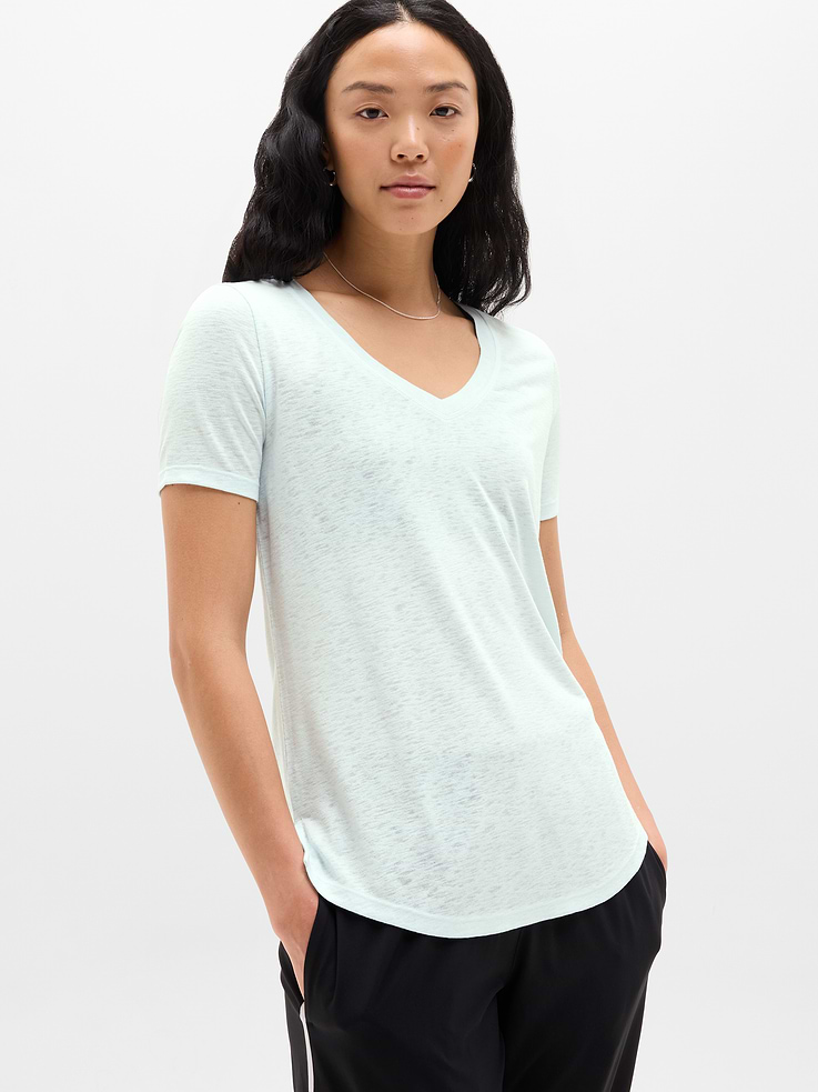 Image number 1 showing, Breezy Scoop V-Neck Tee