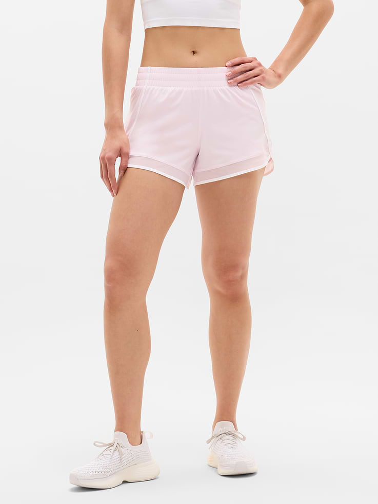 Image number 1 showing, Mesh Racer Run Mid Rise 4" Short