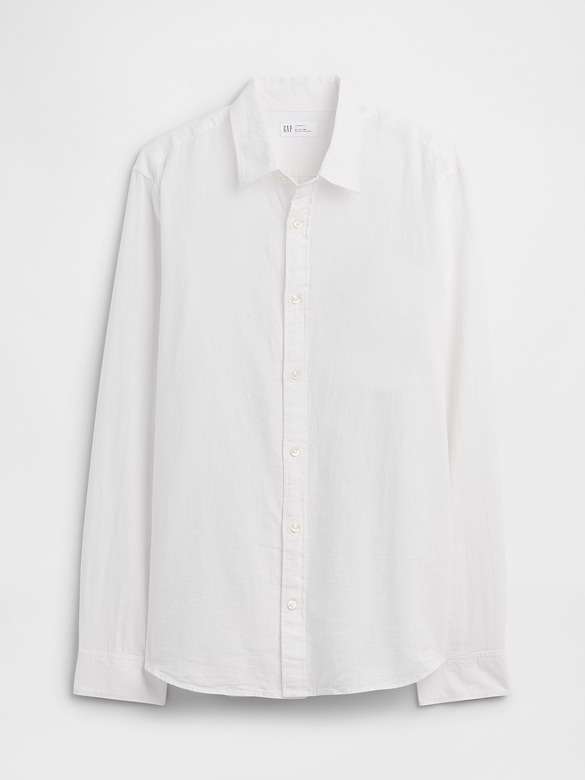 Linen-Blend Shirt in Standard Fit