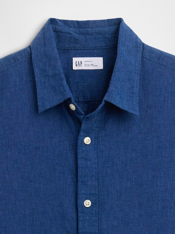 Linen-Blend Shirt in Standard Fit