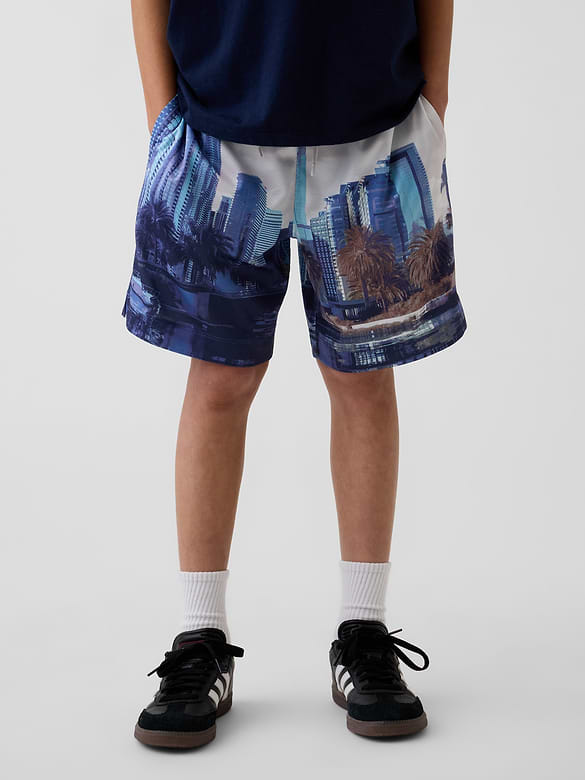 Kids GapFit 6" Recycled Mesh Easy Shorts