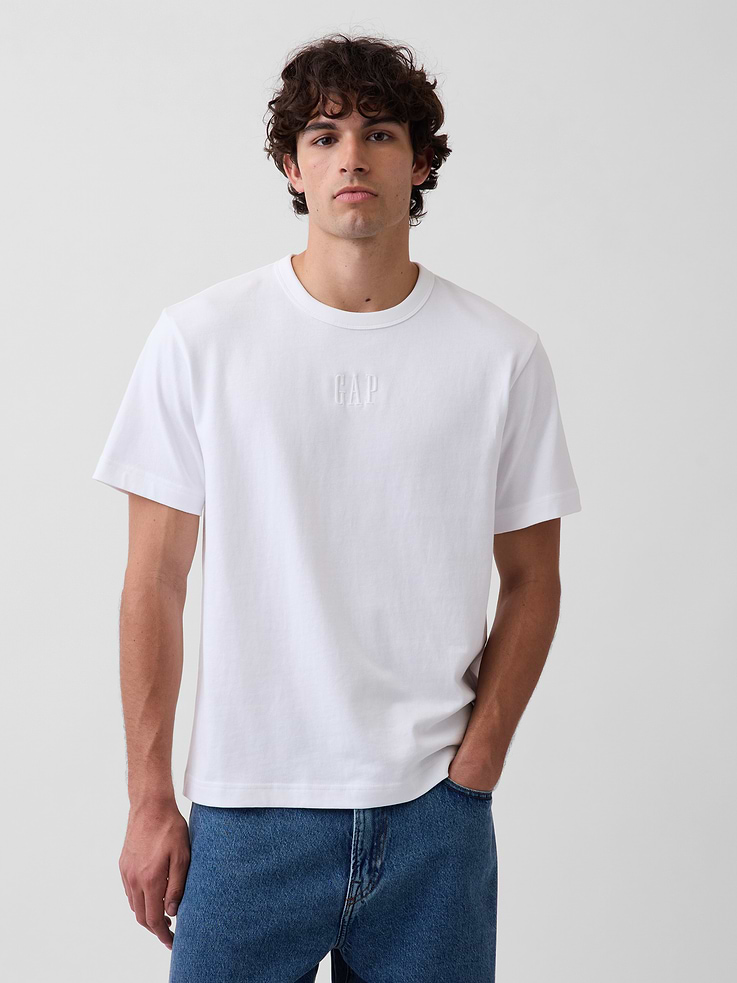Image number 1 showing, Adult Heavyweight Relaxed Logo T-Shirt